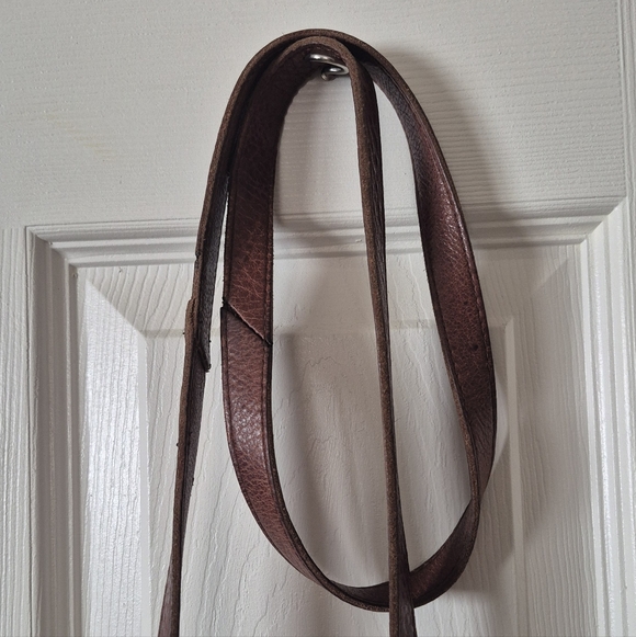 Duluth Trading Company Brown Lifetime Leather Dual Zip Wallet Crossbody Purse - Picture 11 of 14